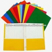 Paper Portfolio File Folder with 3 Fasteners