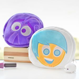 Wholesale Cute Round Mini Bag Soft Plush Embroidered Round Coin Purse With Shoulder Strap