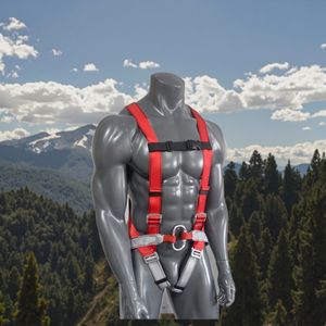 XYL High Strength Polyester Full Body Rescue Safety Harness Rock Climbing Fall Protection Belt