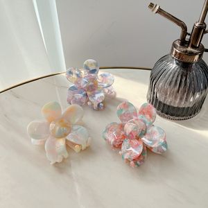 ODBO Gradient Girls Head Wear Acetic Acid Catch Clip Medium Flower Hair Claw Hair Clips Hot Sale Hair Accessory