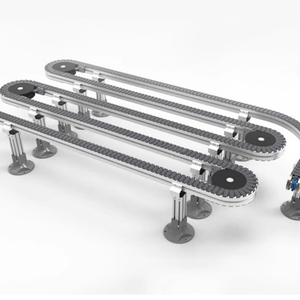 Industrial Material Handling Slat Chain Conveyor Food-Grade Heavy-Duty Plate Chain Conveyors for Food/Logistics Adjustable