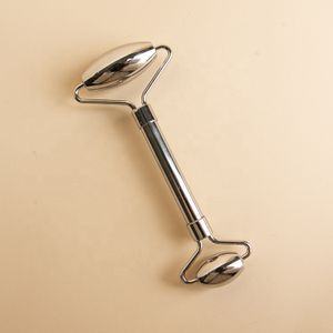 Gloway Manufacturer Custom Print Dual Sided Cooling Face Eyes Massager Facial Roller Metal Stainless Steel Face Massage Roller