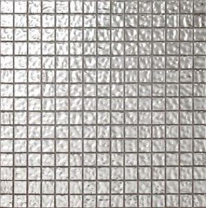 99.9% Pure Silver Mosaic Tile for Luxury Hotel Pool Decoration Modern Design Silver Leaf Foil Mosaic Glass Sandwich