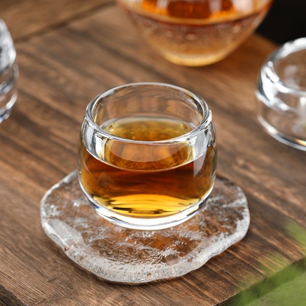 High-End Thickened Crystal Glass Shot Cup Luxury Light Tea Se for Master Whiskey Strong Cup