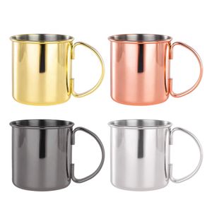 RTS Hot Selling Stainless Steel Cocktail Glasses Simple and Convenient to Use Mug Mark Cup with Handle