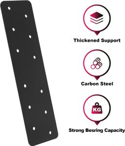 Straight Steel Flat Plate, Heavy Duty Mending Plate Joining Brackets, I Shape Strap Metal Plate Fit Repair House,Furniture