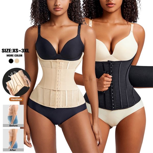 Wholesale Seamless Short Torse Corset Waist Trainer Shaper Belt Slimming Tummy Belt Back Support  Breathable Hooks Waist Trainer
