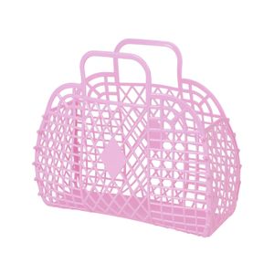 Wholesale Foldable Table with Wicker Plastic Storage Baskets Hanging Fruit and Vegetable Basket Bag 100 Count 15 Day Delivery