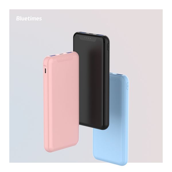 Bluetimes Free Sample 10000mah Powerbanks 10000 Mah Portable Mobile Charger 2 Usb Mini Power Bank for All Phone