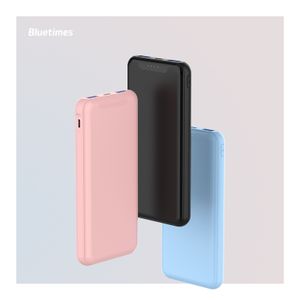 Bluetimes Free Sample 10000mah Powerbanks 10000 Mah Portable Mobile Charger 2 Usb Mini Power Bank for All Phone