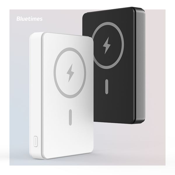 Bluetimes Wireless Power Bank 5000mah Silmmer Type-C Handheld Travel Power Bank with Bracket