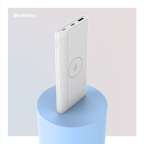 Bluetimes Slim Portable OEM and ODM PD20W 10000mah 15W Wireless Charging Power Bank Portable Power Bank