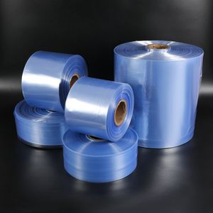 15cm PVC Film Light Plastic Contractile Membrane Light Blue Plastic Sealing Heat Shrink Wrap for Outer Packaging