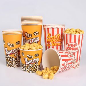 Xiamen Manufacturers Direct Sales Custom Sized Food-grade Popcorn Buckets Paper Containers for Movie Theater Cinema KTV Fxiture