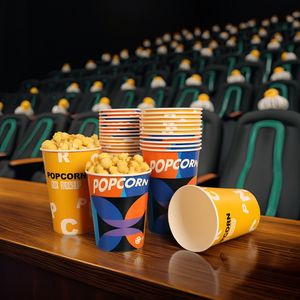 Xiamen Worldsale Popcorn Bucket Popcorn Popper 32-130 oz Disposable Paper Popcorn Containers High Quality Food Grade Paper Bowls