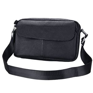 New Design Fashion Men Hot Sale Business Bag Accept Custom Logo Genuine Leather Crossbody Bag Messenger Bag Men