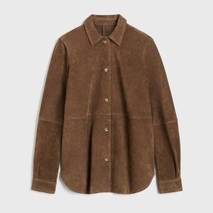 NAFA Customize Shirt with No Lining Suede Leather Soft Comfortable Classic Style Button Closure for Women