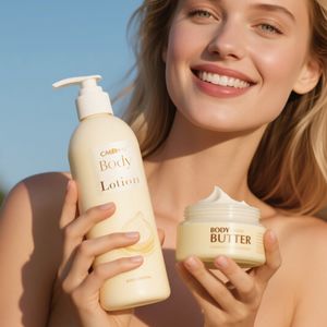 CALFLYN Private Label Cocoa Butter Brightening Vitamin c Body Lotion Shea Body Butter Set