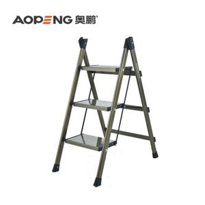 3-step Multipurpose Aluminum Alloy Electrophoretic Handling Ladder for Household Kitchen
