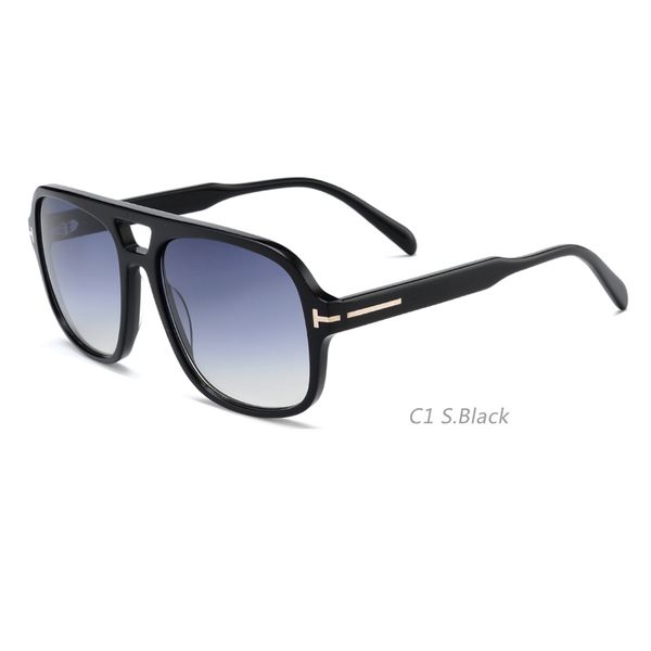 2811S Hot Selling Print Logo Acetate Sunglasses Oversize for Man UV400 Eyewear 2025