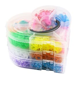 Small Three Layer Rainbow Handmade Weaver DIY Colorful Rubber Band Children's Puzzle Toy Weaving Bracelet 1500 Pieces