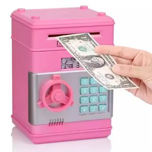 Auto-rolling Money Password Safe Mini Creative Painted ATM Piggy Bank Children's Electronic Piggy Bank Toy