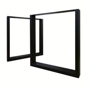 Rustic Black Iron Heavy Solid Metal Coffee Table Furniture Leg Modern Square Design for Dining Kitchen Hotel Bedroom Wholesale