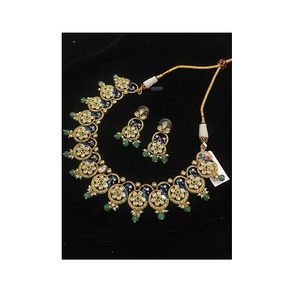 High on Demand Kundan Moissanite Necklace Set Stunning Jewelry Set for Brides and Engagements Available at Wholesale price