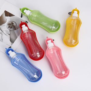 Yellow 2024 Amazon Top Seller New Design Pet Travel Portable Dog Water Bottle for Wholesales 2in1 Function Foldable Pet Bottle