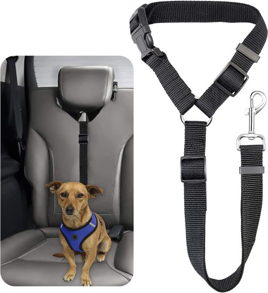 Pet Dog Car Seat Harness Car Headrest Restraint Adjustable Safety Leads Vehicle Car Seatbelt for Dog