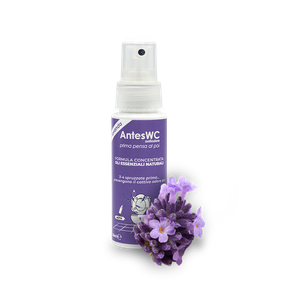 Italian Premium Quality 55ml PRE-TOILET SPRAY LAVENDER ODOURLESS ANTESWC Essential Oil Aroma for Bathroom Use Before You Go