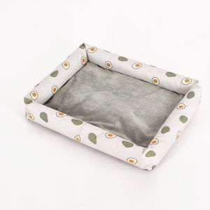 Modern Luxury Summer Cooling Pet Bed New Style Breathable Square Silk Mat Washable Dog Bed with Soft Ice Pads for Cats