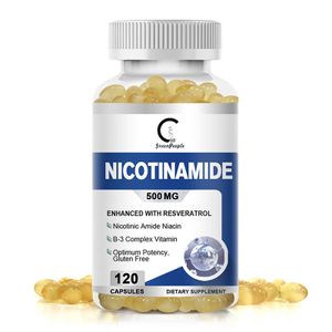 120 Pieces Nicotinamide Capsules Dietary Supplement with Nicotinic Amide Niacin for Skin Whitening and Joint Brain Health