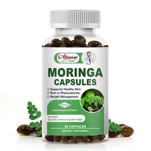 Wholesale OEM 60pcs Organic Moringa Leaf Extract Capsules Herbal Supplements