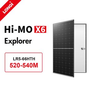 LONGi PV Modules Hi-MO X6 Explorer LR5-66HTH 520-540M Monocrystalline Solar Cell Solar Panel  Maximum Power 540W