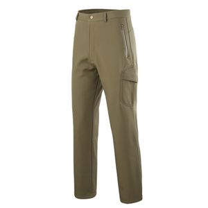 ESDY Men Outdoor Gym Hiking Softshell Pants Casual Jogger Sports Tactical Fleece Liner Trousers Pants