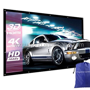 84 inch Projection Screen 16:9 HD Portable Movies Screen PVC Fabric for Projector Home Theater Outdoor