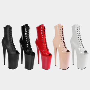 23cm High Heels Environmentally Friendly UV Cured Coating Inside More Wear-resistant Scratch Resistant Steel Woman Dance Shoes