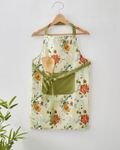 100% Cotton Sleeveless Kitchen Apron for Women and Men Digital Printed Fabric Washable and Reusable for Cooking and Baking