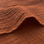 Organic Double Layer Soft Muslin Gauze Cotton Fabric Plain Dyed Pillow Cover Dress Bag Home Textile for Girls 80gsm Wedding Use