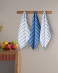Set of 3 Quick-Dry 100% Cotton Customized Pattern Disposable Woven Kitchen Towels