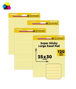 25 in X 30 in Sheets Yellow Paper with Lines 30 Sheets Pad 4 Pads Pack Great for Virtual Teachers and Students Sticky Note Pads