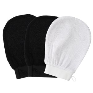 Custom Logo and Package Exfoliating Mitts Morocco Bath Gloves Kessa Glove Body Scrubber for Softer Illuminate Skin