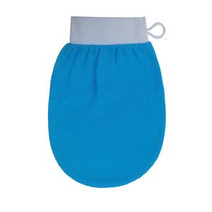 Vibrant Blue Dead Skin Exfoliates Best 100% Natural Viscose Glove Exfoliating Gloves Back Scrubber for Women and Men