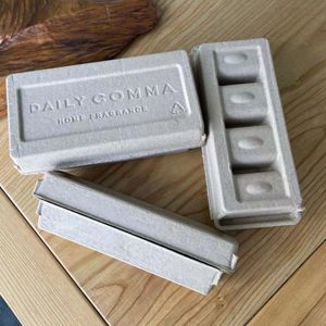 Custom Recycle Materials Sustianable Packaging Clamshell Box Modern Pulp Box Glass Bottle Outer Box