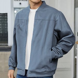 hot sale Autumn suede solid color men's zipper jacket casual retro long-sleeved cardigan jacket men