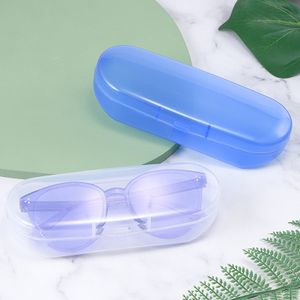Factory Wholesale  Plain Transparent Large Flat  Myopia Glasses Plastic Hard  case Sunglasses Box