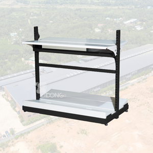 ADONG A12 Heavy-Duty Double-Sided TV Rack | Metal Shelving Unit for Supermarkets | OEM/ODM Service Offered