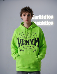 2024 New Street Fashion Spider Print Cotton Hoodie Loose Spiderman Cotton Hoodie Casual Funny Men's Hoodies & Sweatshirts