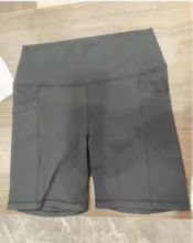 LADIES' 80%POLYESTER 20%SPANDEX KNITTED YOGA SHORTS